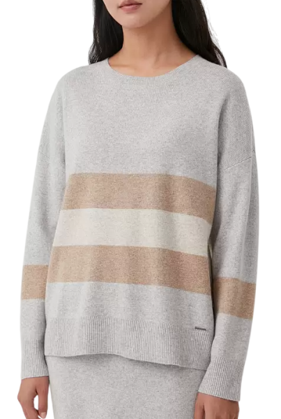 Джемпер в полоску женский / Серый / 48