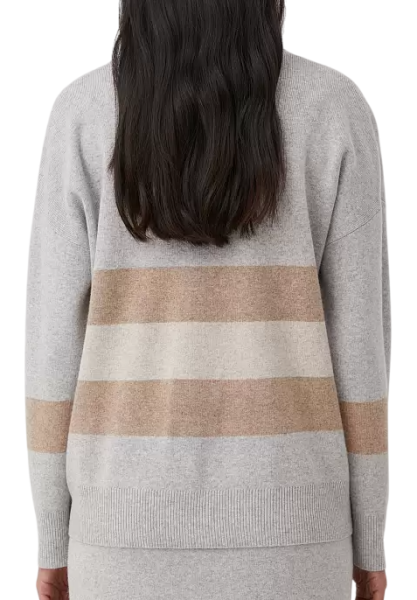 Джемпер в полоску женский / Серый / 48