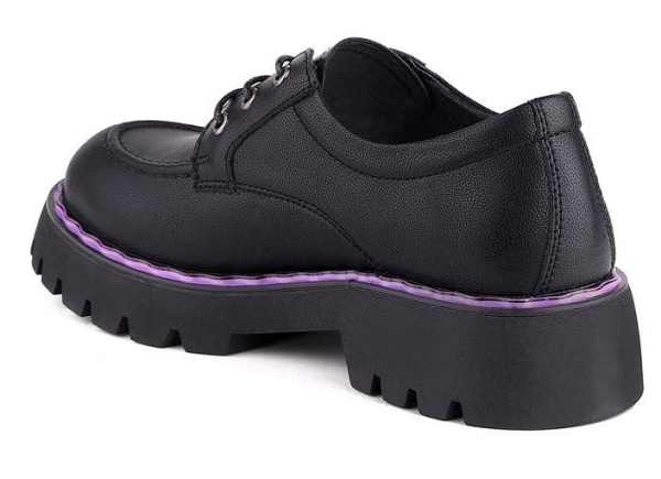 Полуботинки кожаные женские / Черный / 36