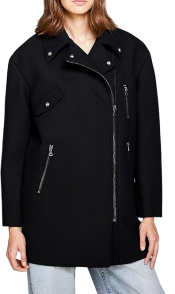 Пальто укороченное женское / Черный / 42