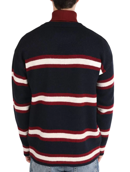 Джемпер с принтом мужской / Синий / 46