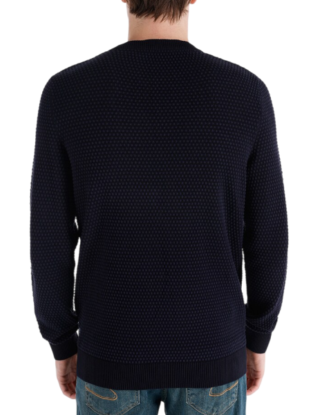 Джемпер хлопковый мужской / Синий / 44