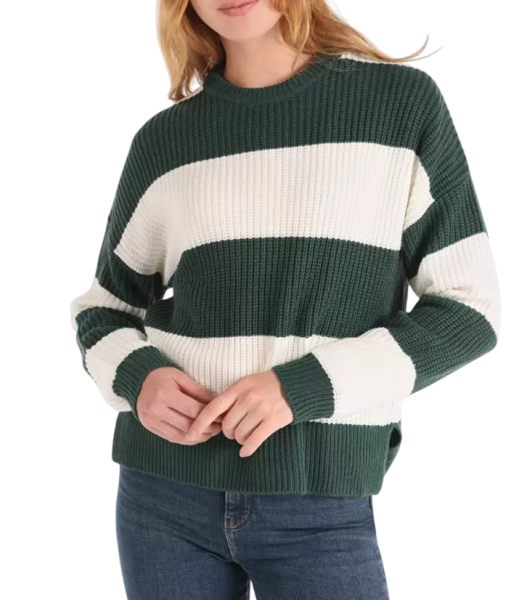 Джемпер в полоску женский / Зеленый / 42