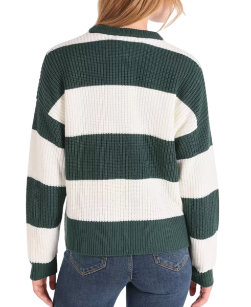 Джемпер в полоску женский / Зеленый / 42