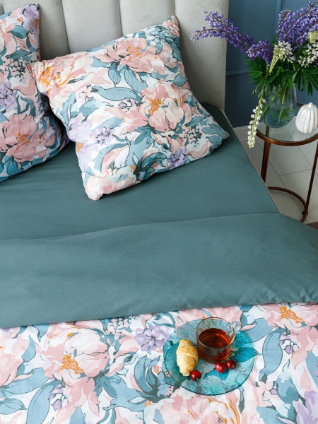 Комплект постельного белья SOFY MINT / Зеленый / 2 спальный