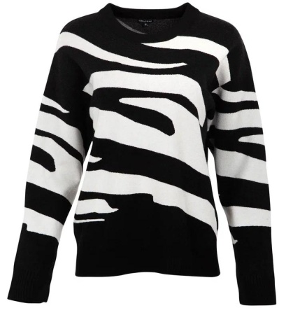 Джемпер с принтом женский / Черный / 50