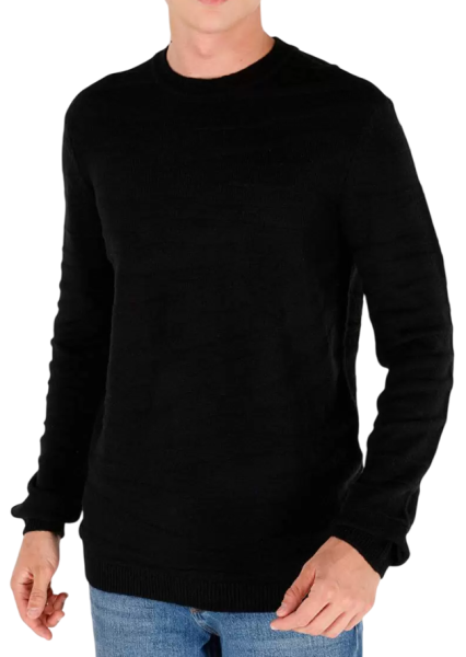 Свитер однотонный мужской / Черный / 48