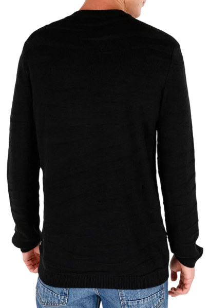 Свитер однотонный мужской / Черный / 48