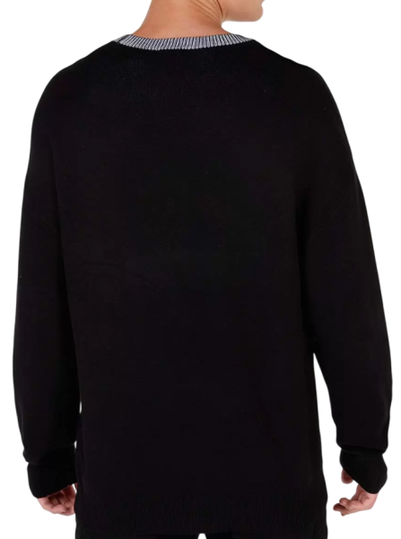 Свитер с принтом мужской / Черный / 52