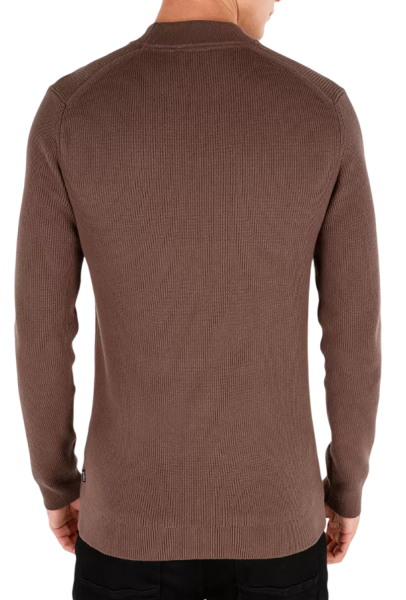 Свитер однотонный мужской / Коричневый / 52