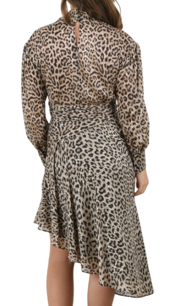 Платье с принтом женское / Коричневый / 40