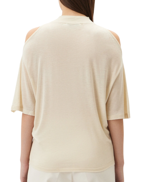 Футболка с вырезами женская / Бежевый / 38