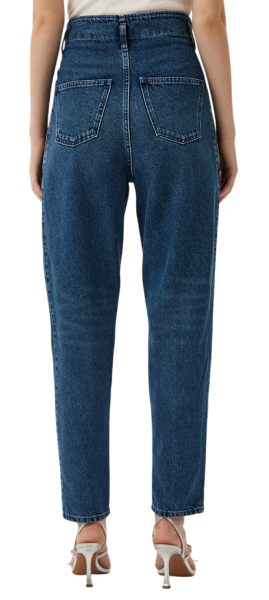 Джинсы льняные женские / Синий / 40