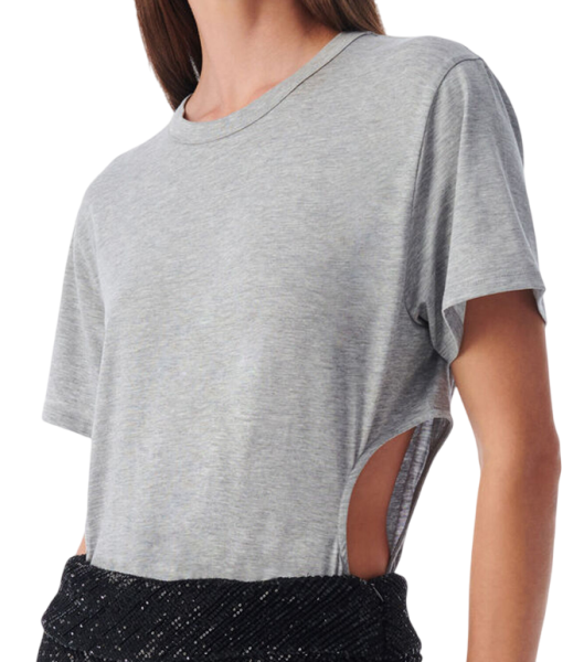 Футболка с вырезами женская / Серый / 44