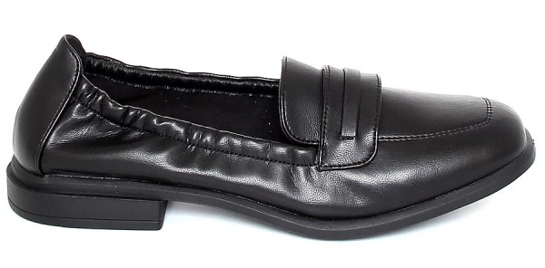 Лоферы из кожи женские / Черный / 39