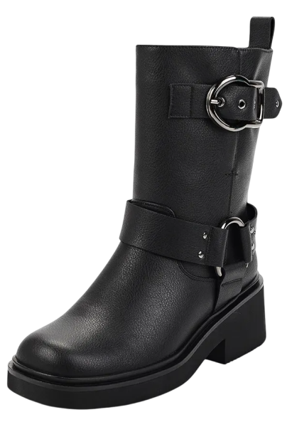 Полусапоги кожаные женские / Черный / 37