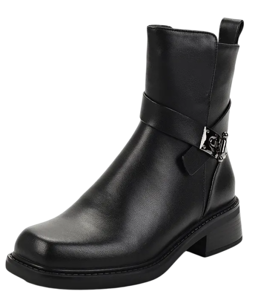 Ботинки кожаные женские / Черный / 37