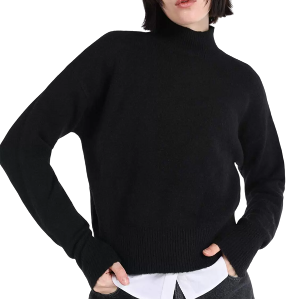 Джемпер однотонный женский / Черный / 46