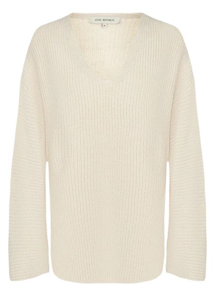 Джемпер свободного кроя женский  / Молочный / 44