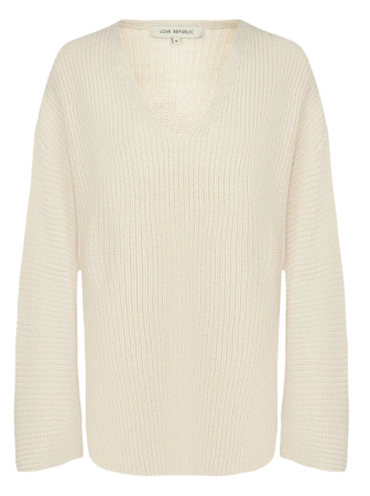 Джемпер свободного кроя женский  / Молочный / 44