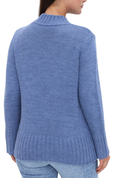 Пуловер однотонный женский / Голубой / 42