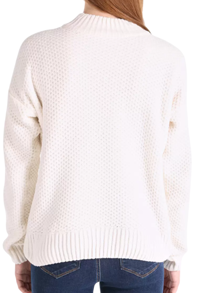 Свитер фактурной вязки женский / Белый / 48