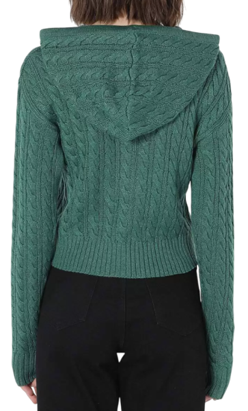 Кардиган на молнии женский / Зеленый / 46