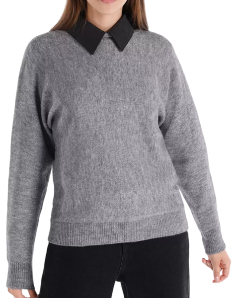 Свитер однотонный женский / Серый / 44