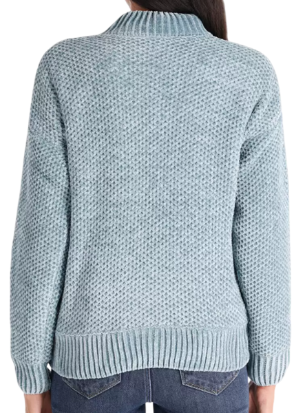 Свитер фактурной вязки женский / Зеленый / 46