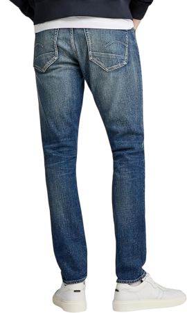 Джинсы зауженные мужские / Тёмно-синий / 48