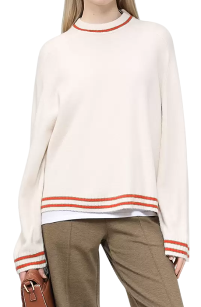 Пуловер с принтом женский / Бежевый / 48