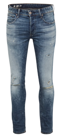 Джинсы укороченные мужские / Синий / 48