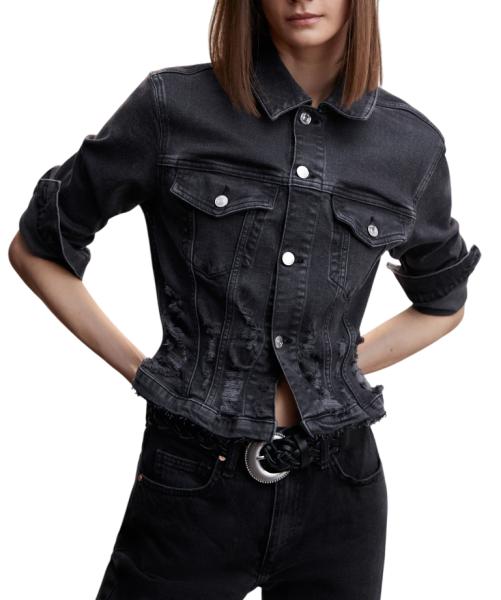 Куртка джинсовая женская / Черный / 42