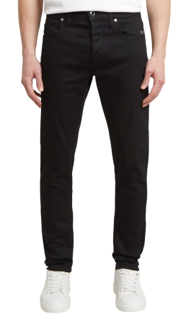 Джинсы зауженные мужские / Черный / 48