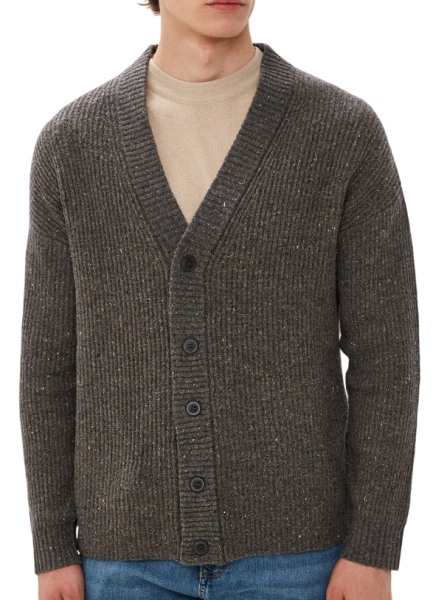 Кардиган с логотипом мужской / Коричневый / 46