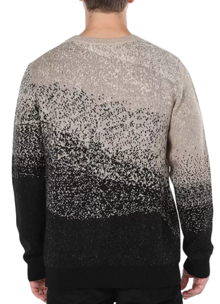 Свитер с принтом мужской / Коричневый / 46