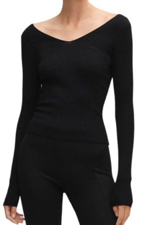 Джемпер однотонный женский / Черный / 52