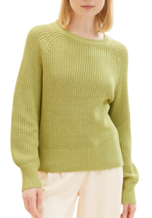 Свитер с рукавом-реглан женский / Зеленый / 46