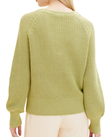 Свитер с рукавом-реглан женский / Зеленый / 46