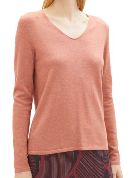 Пуловер однотонный женский / Розовый / 44