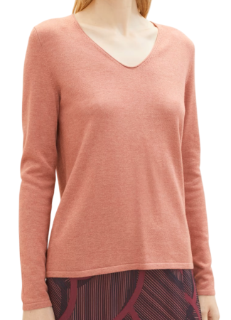 Пуловер однотонный женский / Розовый / 44