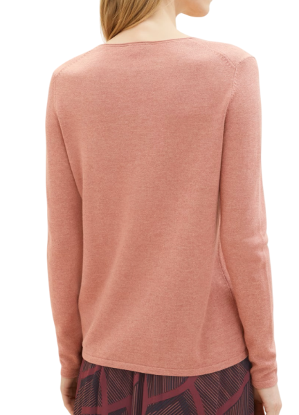 Пуловер однотонный женский / Розовый / 44