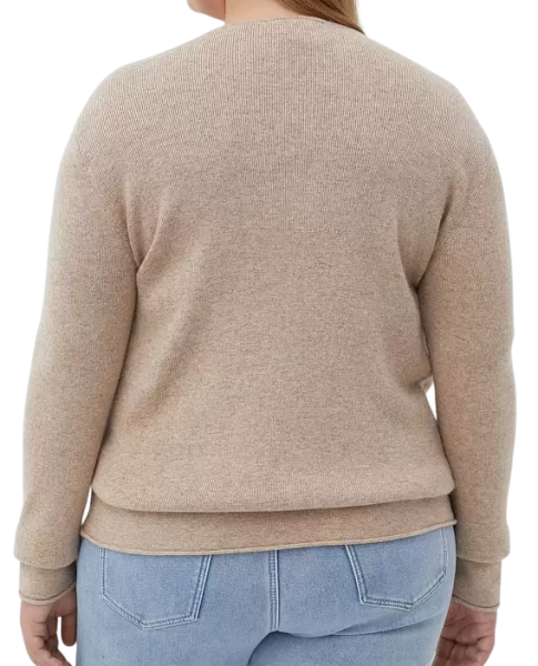 Джемпер однотонный женский / Коричневый / 54