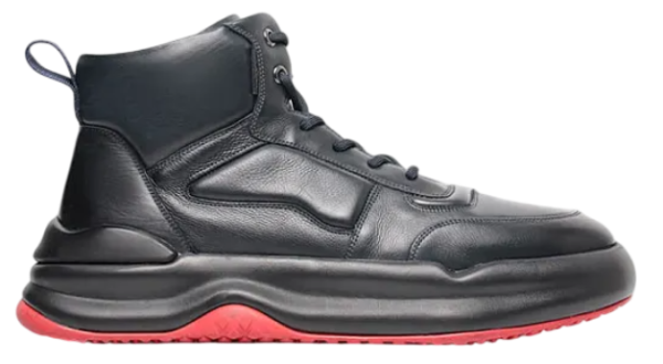 Кроссовки кожаные мужские / Синий / 39