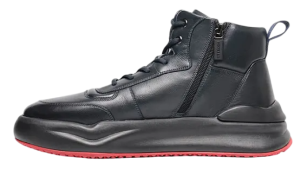 Кроссовки кожаные мужские / Синий / 39