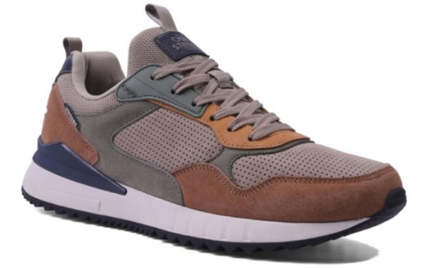 Кроссовки из замши мужские / Бежевый / 43