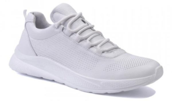 Кроссовки из кожи мужские / Белый / 45