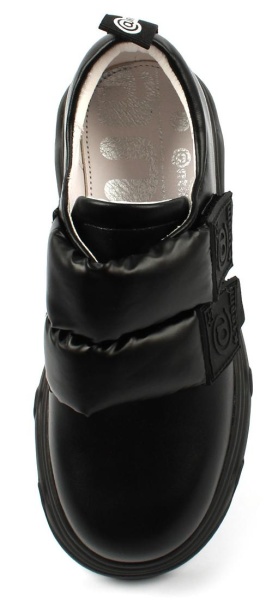 Полуботинки из экокожи для девочки / Черный / 33