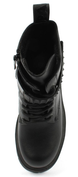 Ботинки из экокожи для девочки / Черный / 34