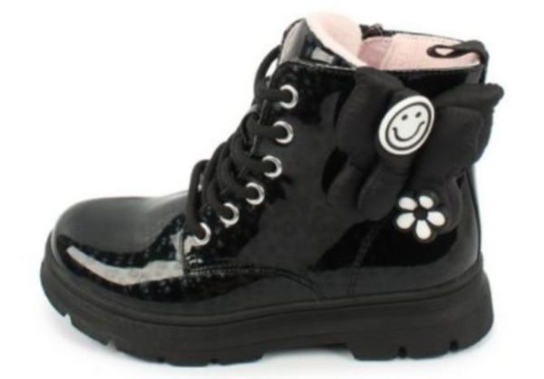 Ботинки лаковые для девочки / Черный / 27